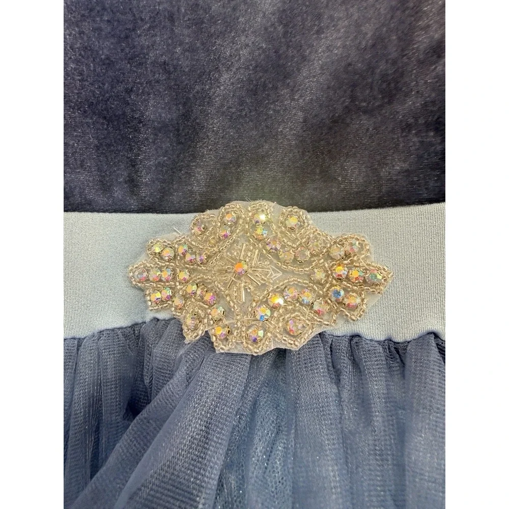 Weissman‎ Ballet Costume Dress Blue Velvet Tulle Lyrical Recital Adult Small SA